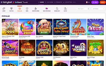 Tonybet Top Games